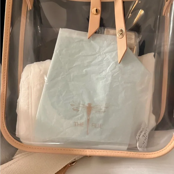 The Flie Ticket Holder Bag NEW velvet dust bag, clear stadium festival tote gift - Picture 9 of 10